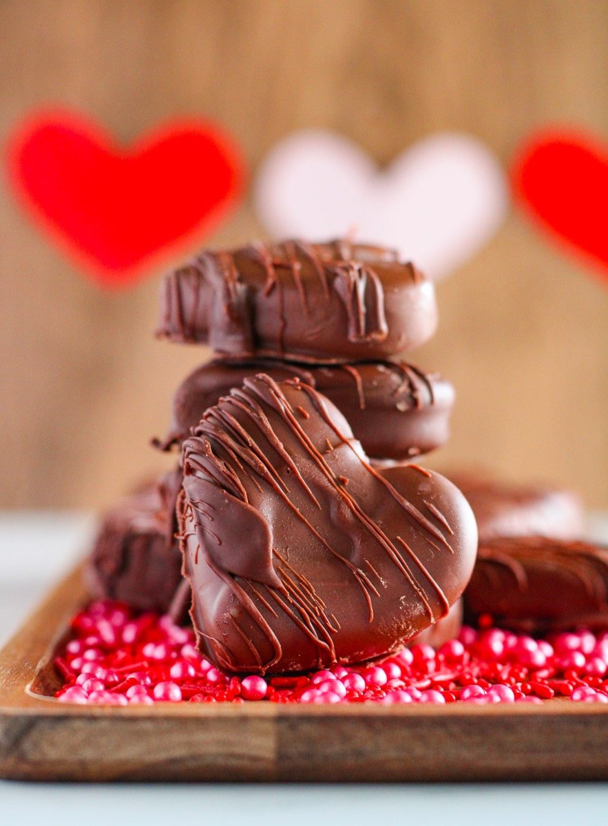 Easy Homemade Chocolate Peanut Butter Hearts by Delectable Food Life