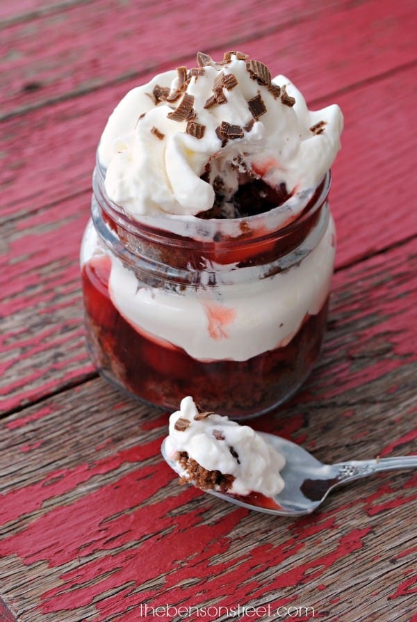 Black Forest Jar Cakes by The Benson Street