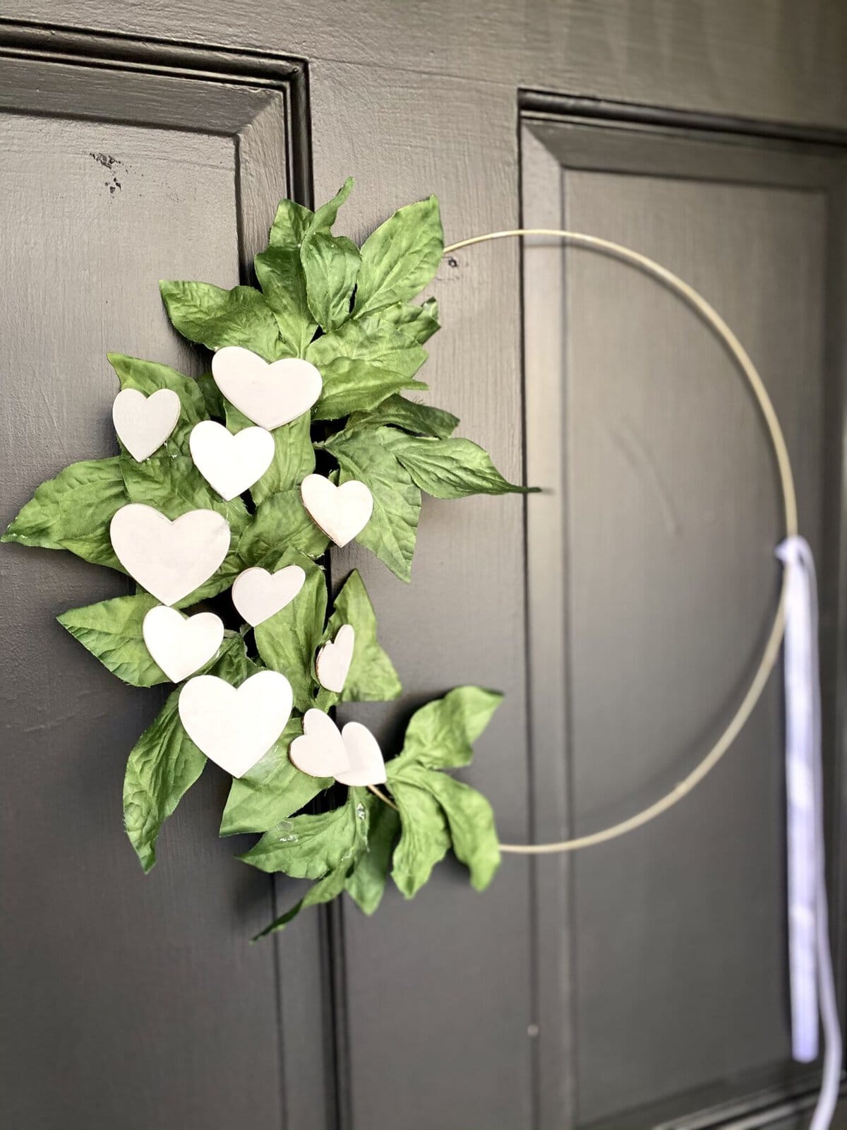 Minimalist Valentine Diy Hoop Wreath (Pretty Modern Farmhouse) by A hundred Affections