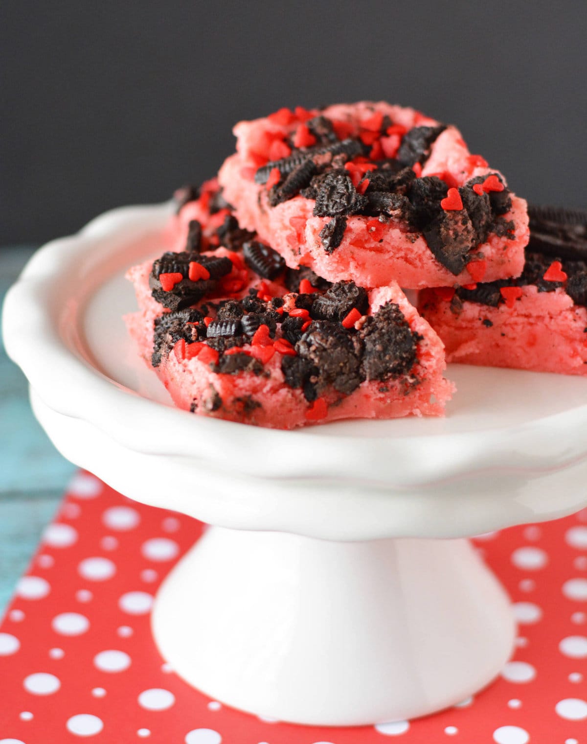 Strawberry Cake Mix Brownies by DIY Candy