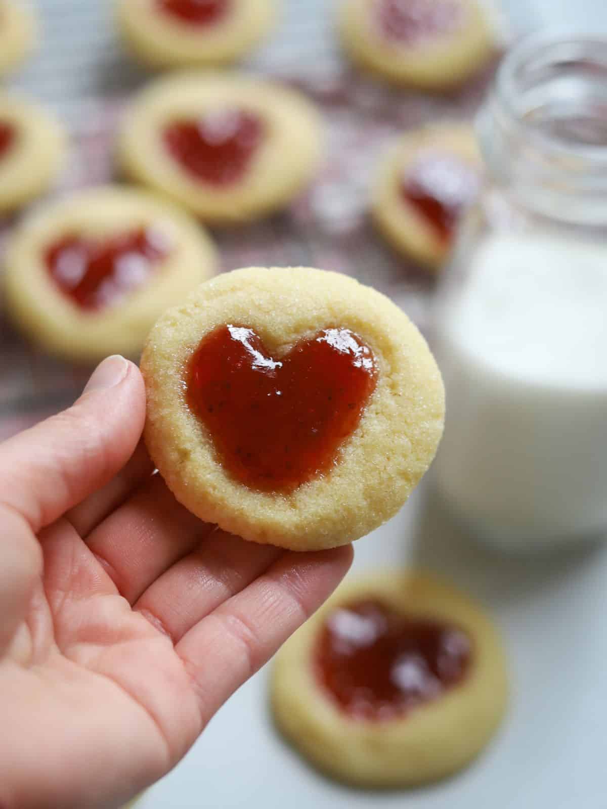 Heart Strawberry Jam Cookies by Simply Made Eats