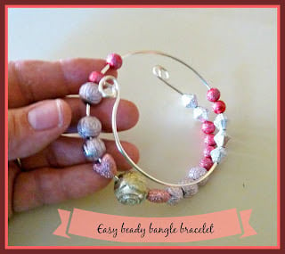 Easy Bready Bangle Bracelet by Make it Easy Crafts