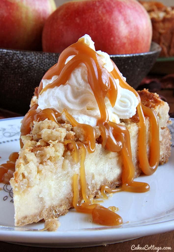 Caramel Apple Crisp Cheesecake by Cakes Cottage
