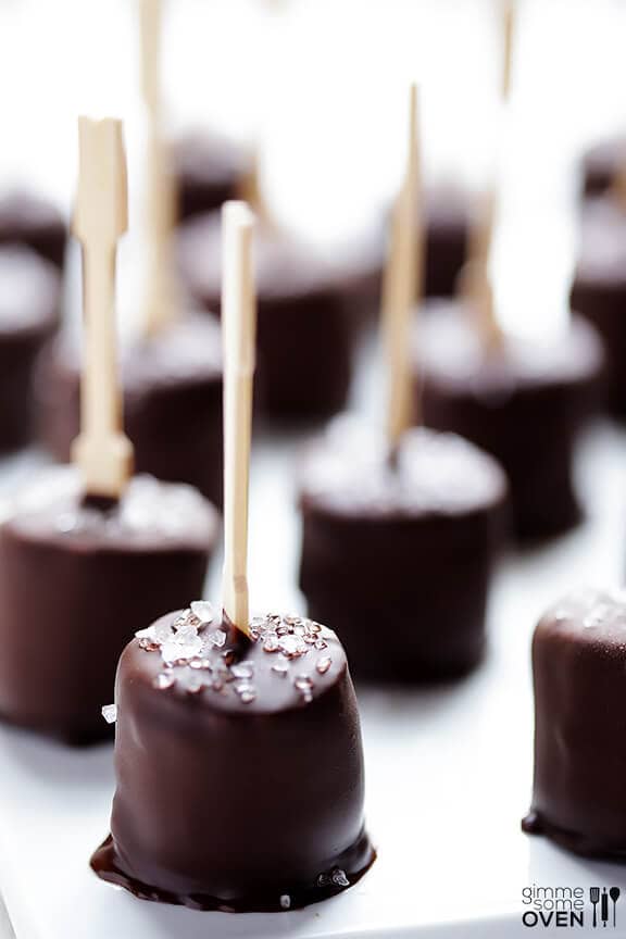 SALTED CHOCOLATE FROZEN BANANA BITES 