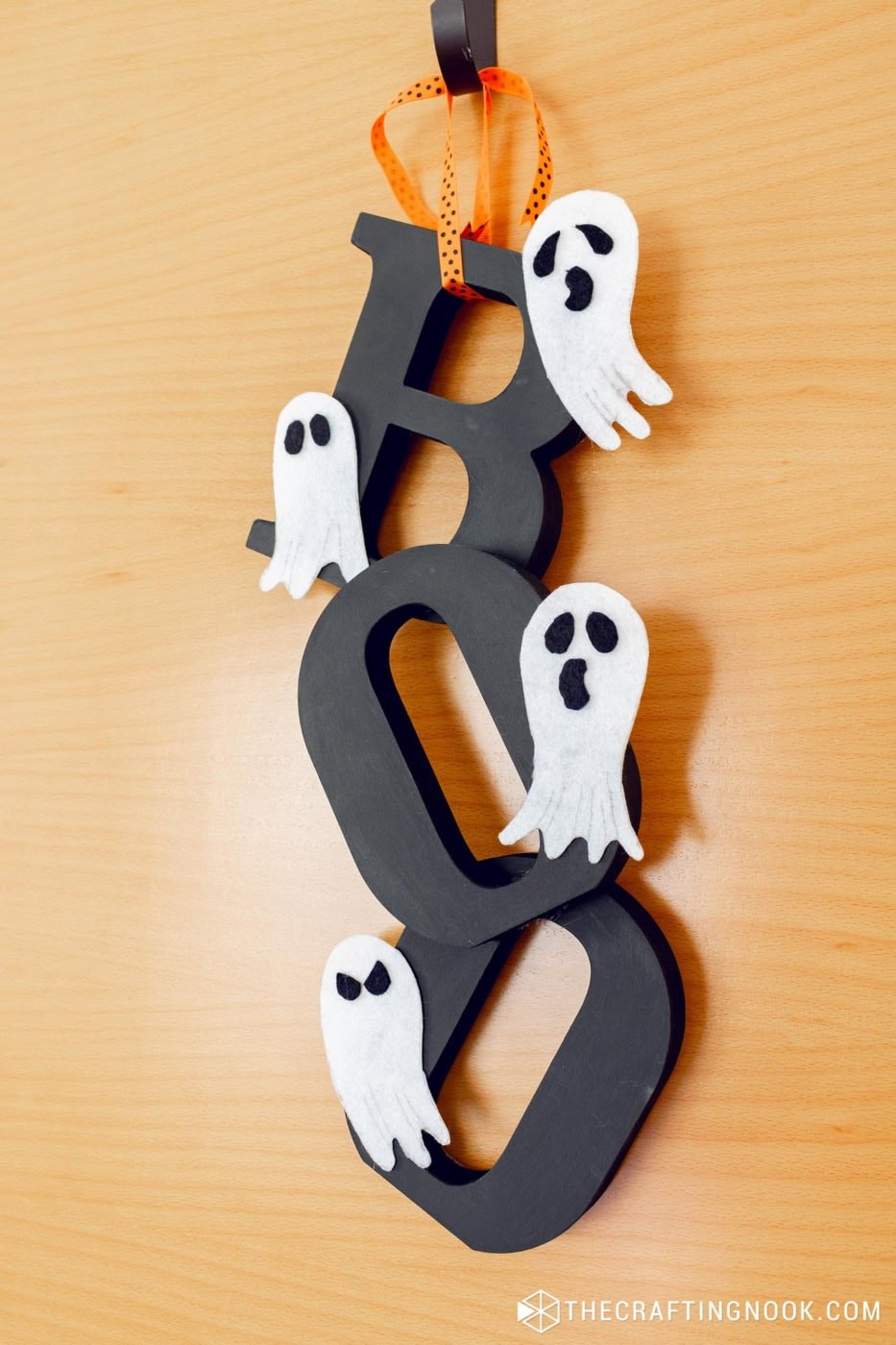 Closeup of the Halloween Door Hanger