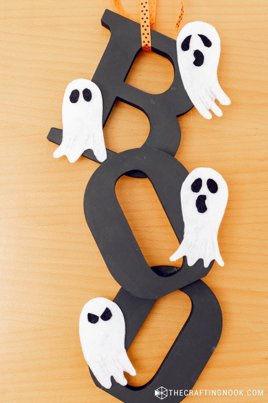 Super closeup of the Halloween Door Hanger