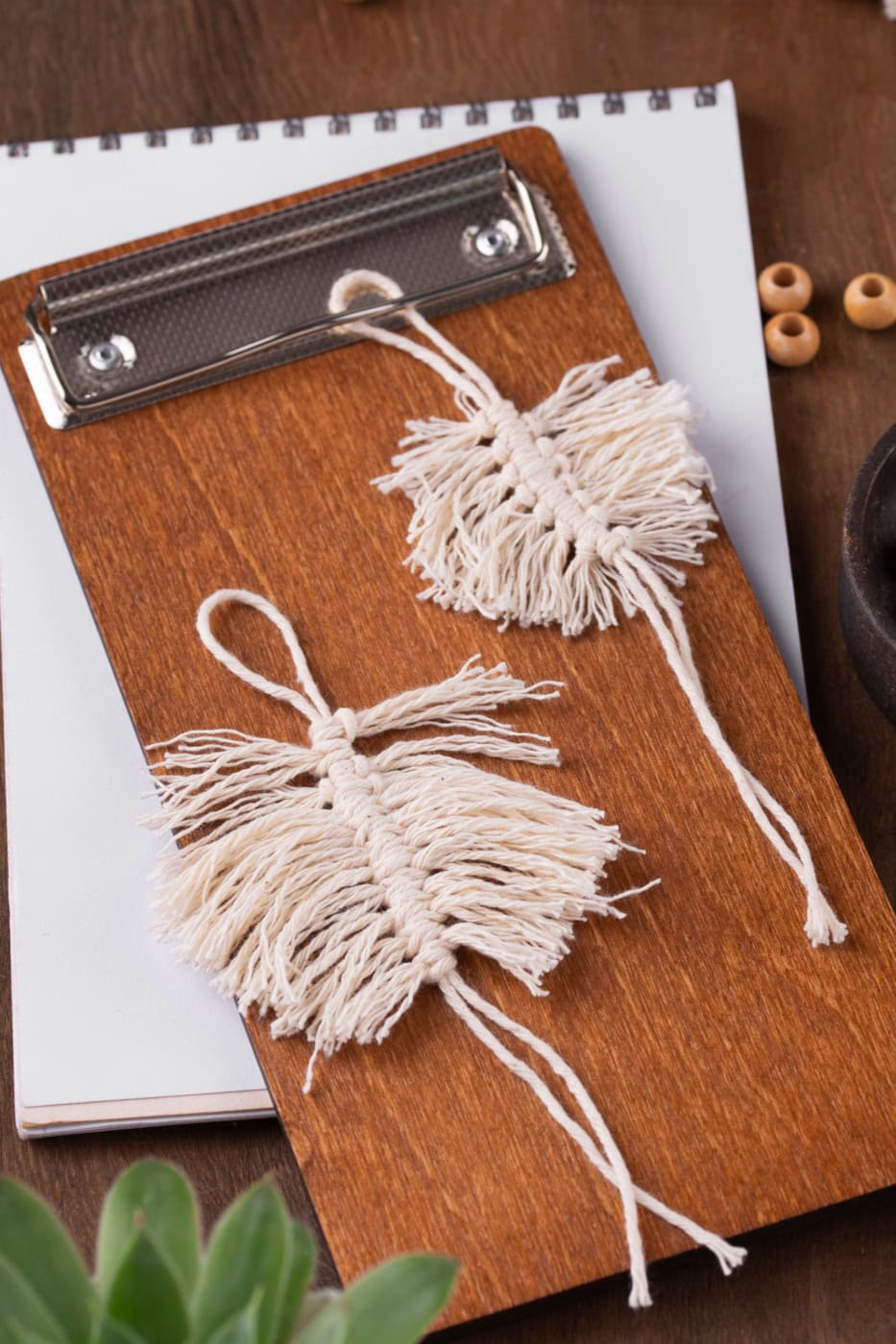 Macrame knotting supplies and cords for beginners.