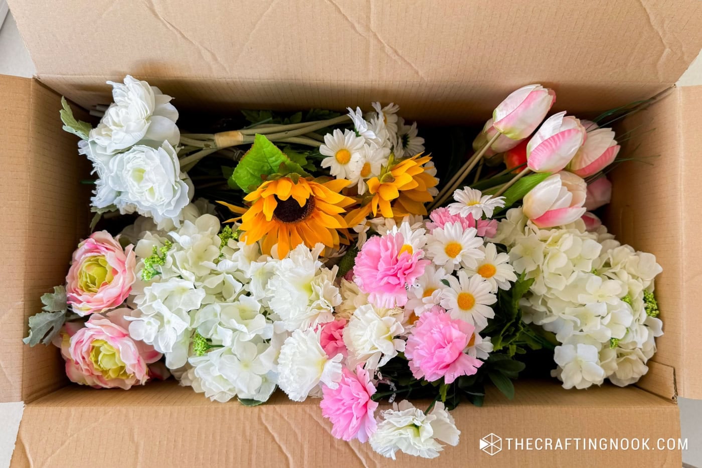 Colorful floral decor for seasonal styling and home decoration.